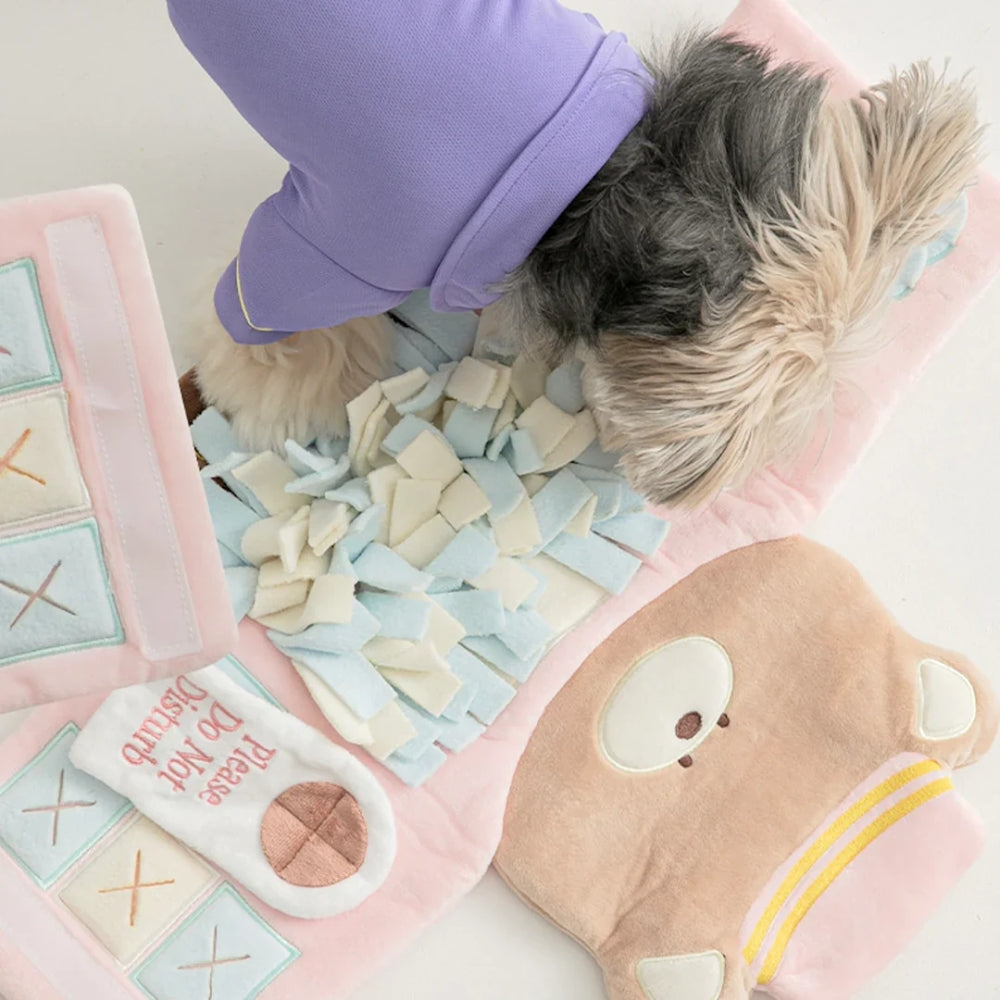 BITE ME Bell Boy Bear Nosework mat