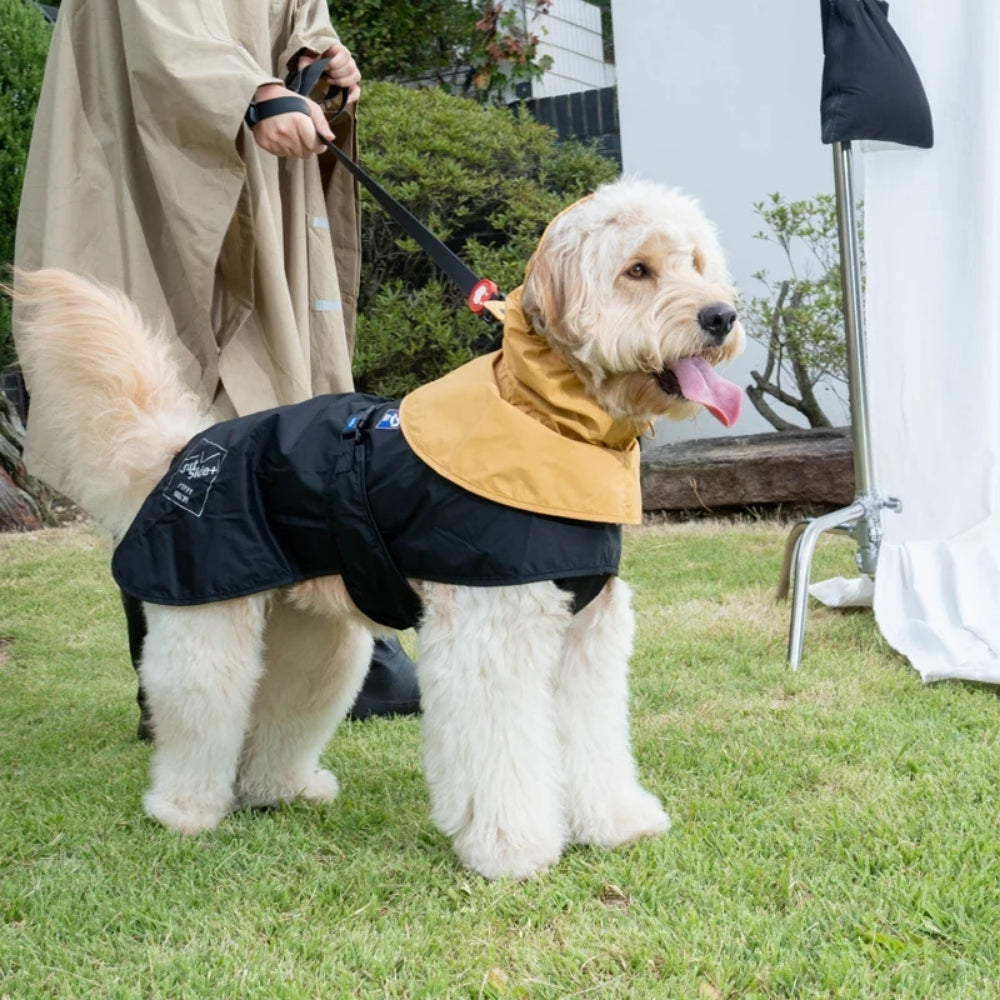 Puppy Gallery All Weather Water Shield Poncho - Black