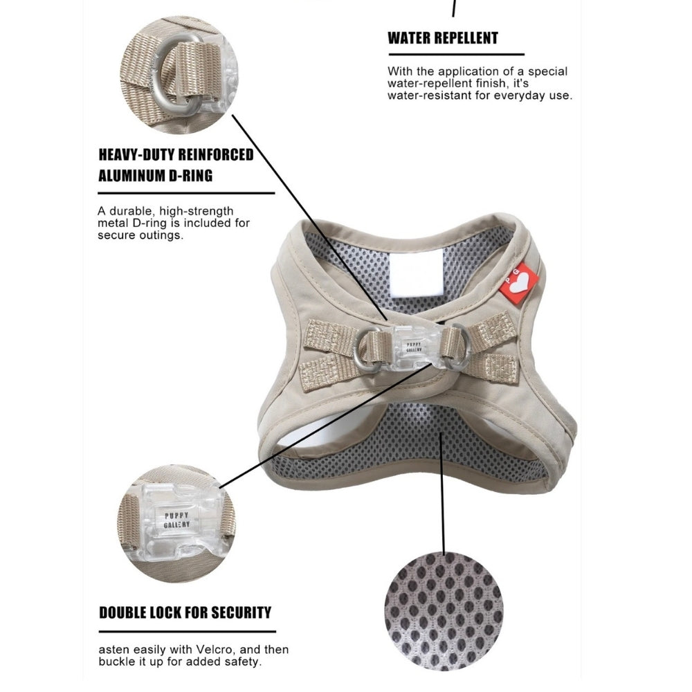 Weatherproof Step-in harness Beige